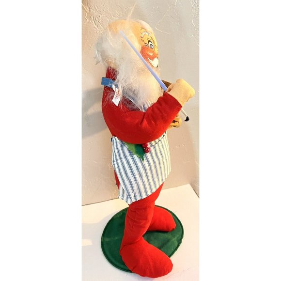 Annalee Santa Doll 1981 With Wooden Train Paint Brush Has Tag Perfect Shape 18” - Picture 9 of 13